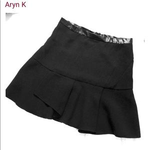 Aryn K Black Skirt with faux leather waist